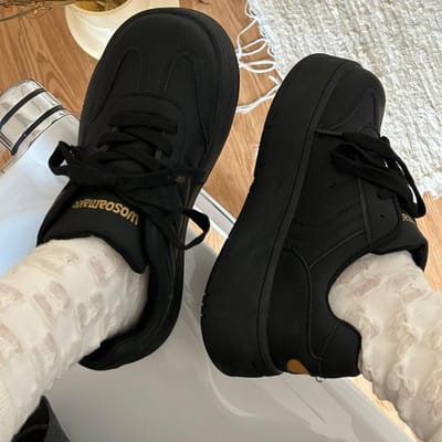 Hoogwaardige Rok, Zwarte Verhogende Platform Schoenen, Kinder Lente Nieuw Veelzijdige Sport Retro Duitse Trainings Board Schoenen 40 zwart
