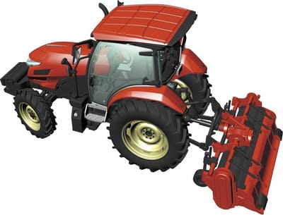 Hasegawa Modelbouwpakket Landbouwvoertuigen - 66106 Yanmar Tractor YT5113A Rotary Plastic - 1:35 - Modelbouw
