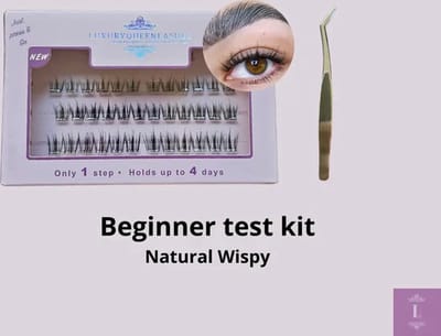 LuxuryQueenlashes | Press on lashes | voor gelijmde wimper clusters | DIY | Beginner kit - natuurlijke cluster wimpers + tweezer