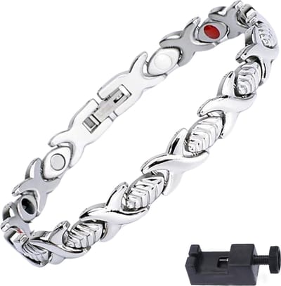 Narvie - Helende Armband - Dames Magneet Armband - Gezondheidsarmband Magnetische Armband - zilver