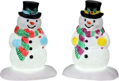 Lemax - 'Holly Hat Snowman' - Verlicht accessoire - Exclusief adapter
