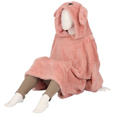 Apollo - Oversized Hoodie Kids - Roze - Effen - One Size - Hoodie jongens - Hoodie deken - Hoodie Meisjes