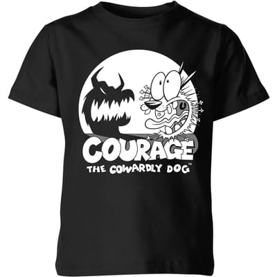Courage The Cowardly Dog Spotlight Kids' T-Shirt - Black - 98/104 (3-4 jaar)