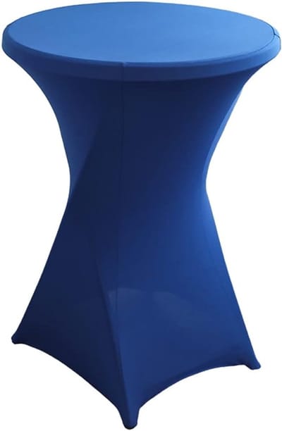 Statafel Hoezen - Bartafel Covers - Feestelijke Decoratie - 4-Weg Stretch Materiaal - Ø 60-65cm 110cm Hoog - Koningsblauw