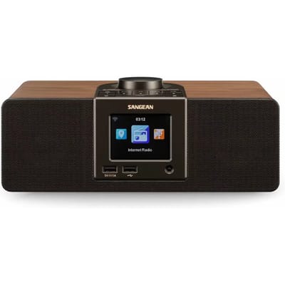 Sangean WFR-32 Internetradio Internet Bluetooth, AUX, USB, Internetradio Incl. afstandsbediening Zwart, Hout