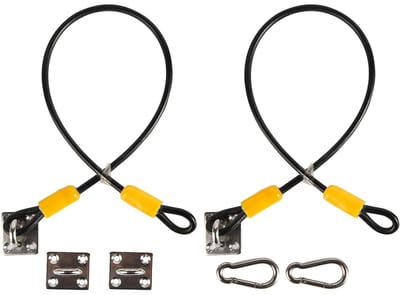 Dailygoods- Prullenbak Deksel Slot Set van 2 - Zware Dierenbestendige Slot - Rubber Bekleed Staal - Eenvoudige Bevestiging - 48cm Hoogte - Vuilnisbak Slot