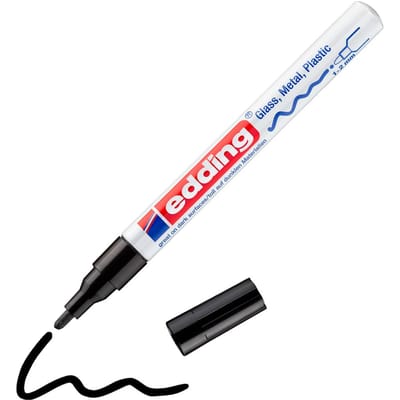 Paintmarker edding 751 op oliebasis 1-2mm creatief zwart