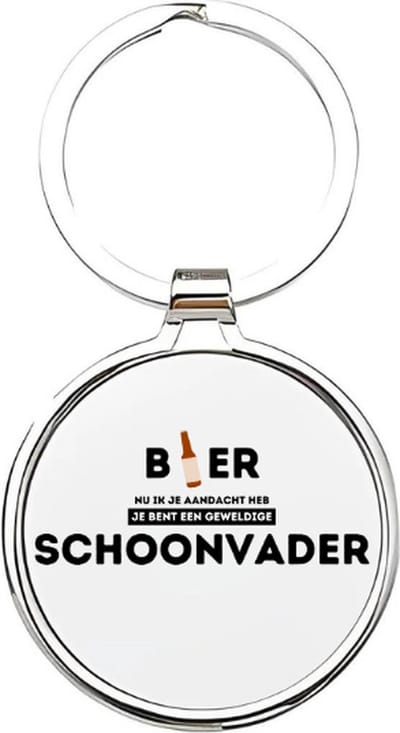 Akyol - je bent een geweldige schoonvader Sleutelhanger - Schoonvader - de leukste schoonvader - schoonvader sleutelhanger - papa sleutelhanger - sleutelhanger papa - familie sleutelhanger - vaderdag cadeautje - papa cadeau - dad - 4 x 7,5 CM