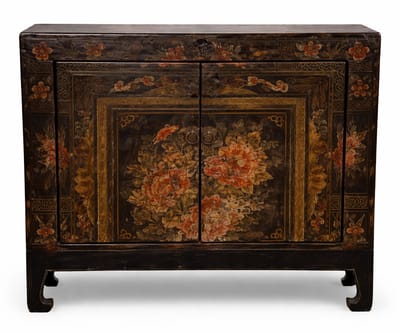 Fine Asianliving Antieke Chinese Kast Handbeschilderd B86xD38xH75cm Chinese Meubels Oosterse Kast