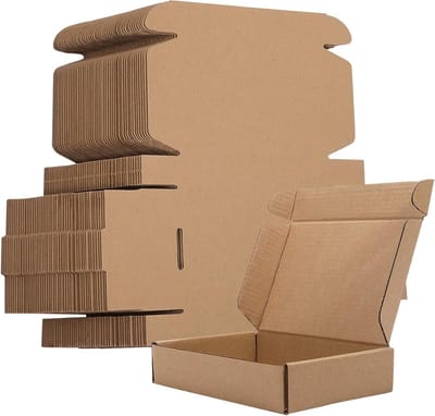 Kleine Verzenddozen - Brievenbus dozen Mailer Boxes - Kleine Zaken Verpakken - Eenvoudig te Monteren - 50 stuks - Bruin