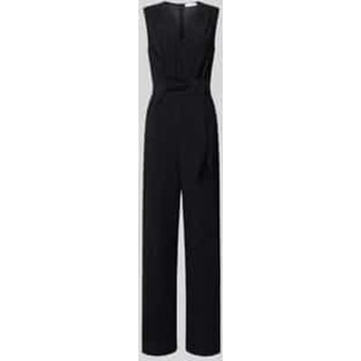 Glanzende jumpsuit met V-hals