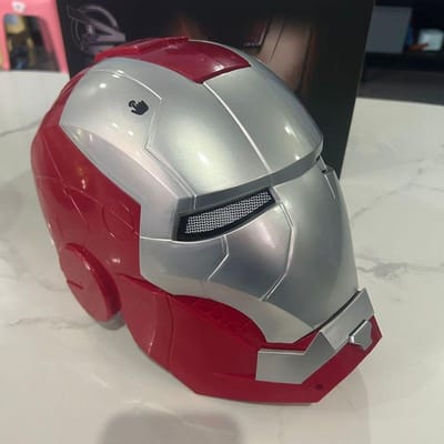 Marvel Comics Iron Man Helm Elektrisch Draagbaar Masker 1:1 Automatisch Openen En Sluiten Model Karakters Speelgoed voor Volwassenen Verjaardagscadeau gray