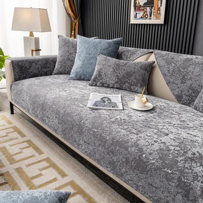 Chenille Reliëf Bankovertrek voor Woonkamer Zacht Slijtvast Bankkussen Antislip Bankhoes L-Vormige Hoekbank Handdoek 70x70cm 1pc A
