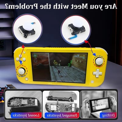 2 Stuks Joystick Vervangingen voor Nintendo Switch Lite - 3D Analoge Sticks en Caps voor Verbeterde Gameplay