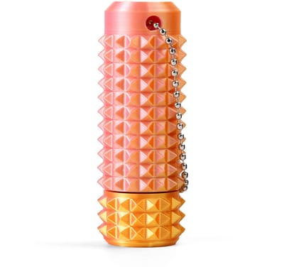 Little Fidget speelgoed-3D print-sleutelhanger-met klikknop-draaibaar-zintuiglijk-angst en stressvermindering-Roze-goud