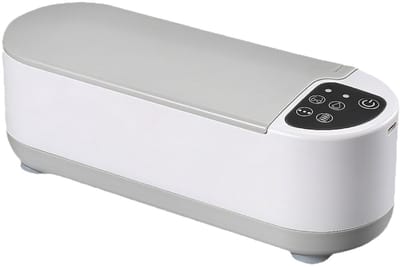 Digitale hoogfrequente reiniger met sterke trillingen, compacte automatische opbergbox voor contactlenzen, sieraden, brillen en orthodontische beugels, geschikt voor studenten, mannen en vrouwen thuis, op school, kantoor en tijdens reizen