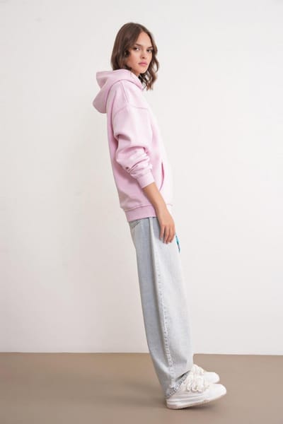 Oversized Hooded Sweatshirt met Zak