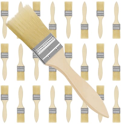 Dailygoody - Verfkwasten - Professionele Houten Handvatten - Bruin - Perfect voor Verf- en Lijmprojecten - 25 Stuks - Geschikt voor DIY Klussen