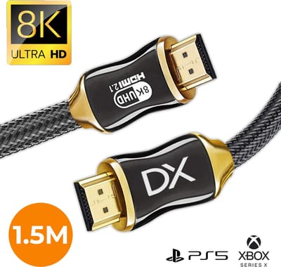 Douxe HDMI Kabel 2.1 1,5 Meter - 8K 60Hz / 4K 120Hz Ultra HD - Geschikt voor gameconsoles - Zwart - HK315