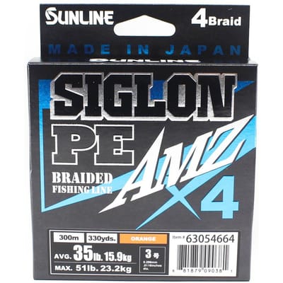 Sunline PE Line X4 Siglon AMZ 300M PE 3 35LB Oranje (0381) oranje