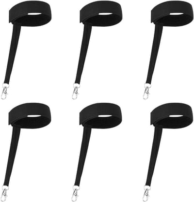 Verstelbare Nylon Ski Handschoenriemen met Metalen Knop - Duurzaam en Praktisch Accessoire voor Wintersport, Skiën en Snowboarden - 6 Stuks