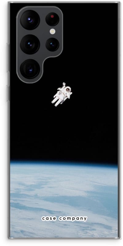 Case Company® - Hoesje geschikt voor Samsung Galaxy S22 Ultra hoesje - Alone in Space - Soft Cover Telefoonhoesje - Bescherming aan alle Kanten en Schermrand
