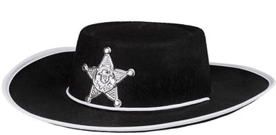 Boland - Hoed kind cowboy Deputy sheriff zwart - 55-57 - Kinderen - Jongens en meisjes - Cowboy - Indiaan
