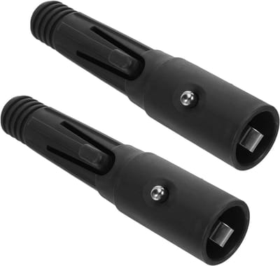 Verlengsteel Adapter - Dweilsteel Connector - Schoonmaken Vereenvoudigen - Universele Compatibiliteit - 13 x 2.8 cm - Zwart