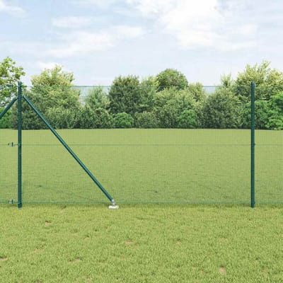 vidaXL - gelast - draadhek - met - grondpennen - 100 - x - 1 - m - PVC-gecoate - Staal