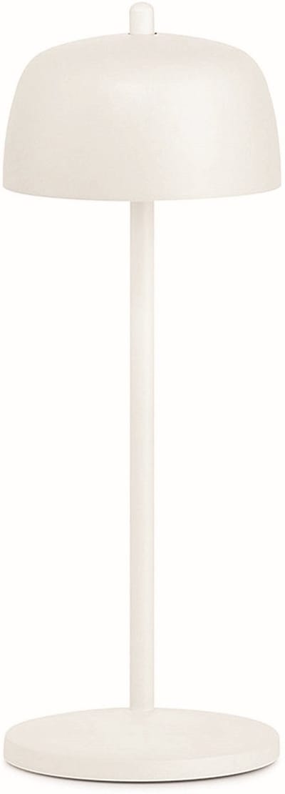Zafferano Theta/Circe Tafellamp - Oplaadbare Buitenlamp Wit - Spatwaterdicht (IP65) - Bureaulamp Snoerloos - Dimbare LED Lamp - Draadloos - Terraslamp - USB Oplaadbaar - 30 cm x Ø11 cm