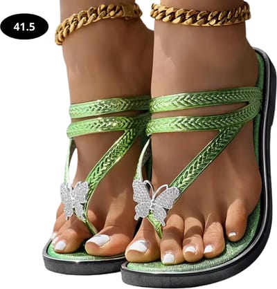 Livano Slippers Dames - Teenslippers - Flip Flops - Comfortabel - Zomer - Groen - Maat 41.5