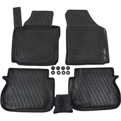 J&amp;J AUTOMOTIVE | Tapis De Sol En Caoutchouc 3D Exclusive Pour Volkswagen Caddy 2015-2020 zwart