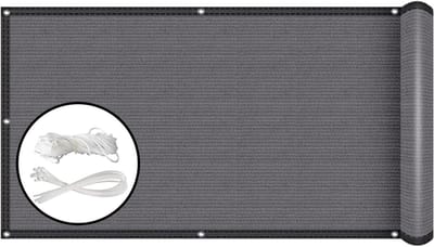 Balkonafdekking - Inkijkbescherming windscherm - Privacy creëren - Waterdicht UV-bescherming - 90 x 250 cm - Antraciet