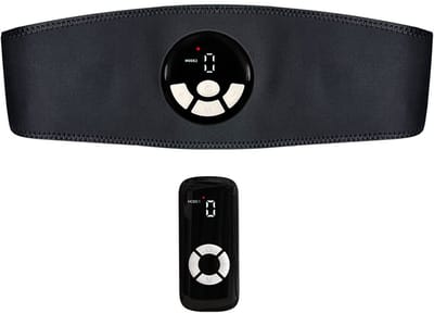 Gloovon® EMS Trainer - 2-in-1 EMS Buikspiertrainer - Met 3 Warmtestanden - Buiktrainer - Sixpack Trainer - Spierstimulator - Geen Gel nodig - Voor Mannen & Vrouwen