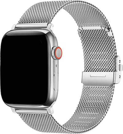 Innerlight® Milanese+ - Zilver - 38/40/41mm - Milanese band geschikt voor Apple Watch - Roestvrij staal - RVS - Luxe sluiting - Geschikt als Apple watch bandje voor Series 1/2/3/4/5/6/7/8/9/ 10 42mm/ 11 42mm/SE