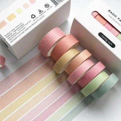 8 stuks pure kleur basisdecoratie Washi masking tape scrapbooking stationaire schoolbenodigdheden