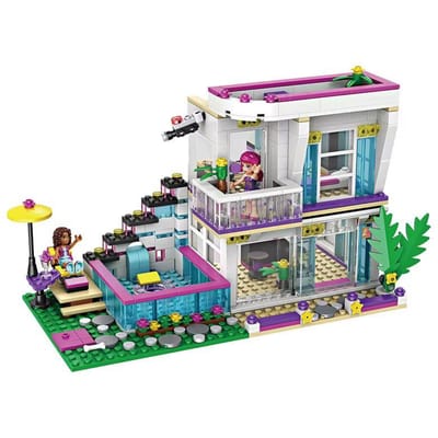 Originele Nieuwe 760 stuks Popster Huis Bouw Vriendschapsbus Blokken Compatibel Voor Meisjes Figuren Blokken Educatief Speelgoed Voor Kinderen Premium Kwaliteit gray