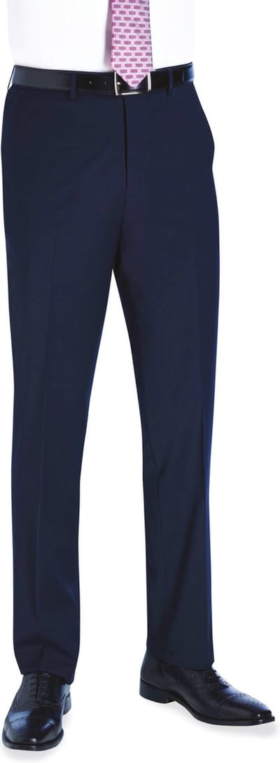 Brook Taverner Avalino Flat Front Trouser BT8387 - Navy - 36 EU (28 UK)