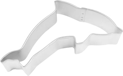 Koekjesvorm - Dolfijn uitsteker - Koekjes bakken - Vertind staal - 12.7 cm - Zilver