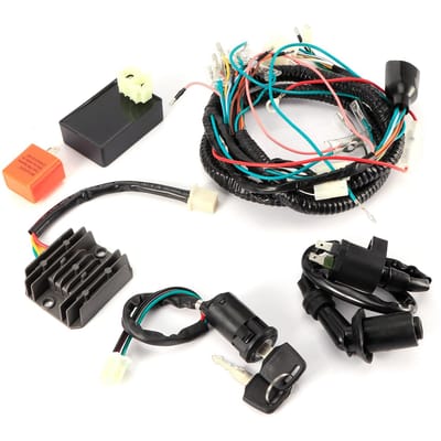 1 Set Elektrische Bedradingsboom Kit Zoemer Ontstekingsschakelaar Sleutels Bobine CDI Unit Kuip Geschikt voor Honda CG125CC 150CC