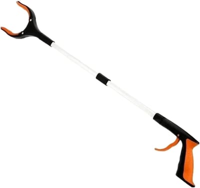 Opvouwbare Prullenbak Tang - Afvaltang Schoonmaak - Afval Verzamelen - Ergonomisch Design - 3 Stuks - Oranje