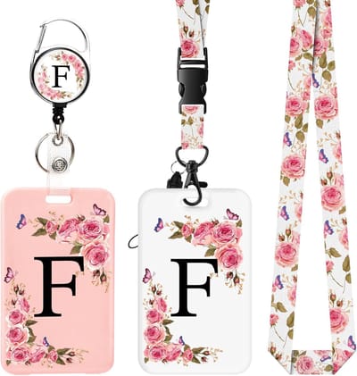 Badgehouders Set - Kaarthouders Clips - Identificatie Tonen - Afneembare Riem Intrekbaar - 2 Stuks - F