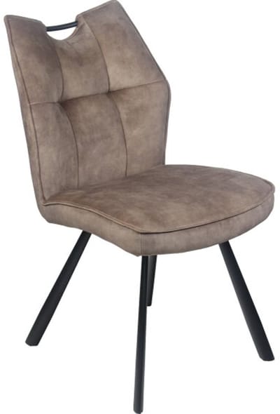 Eetkamerstoel Felien Velvet - Bruin - eetkamerstoelen set van 2
