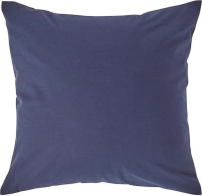 Homescapes Kussensloop 40x40 cm – Marineblauw – 100% Egyptisch Perkal Katoen – 200 TC