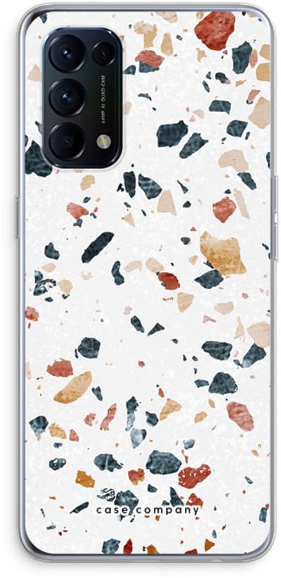 Case Company® - Hoesje geschikt voor Oppo Find X3 Lite hoesje - Terrazzo N°4 - Soft Cover Telefoonhoesje - Bescherming aan alle Kanten en Schermrand