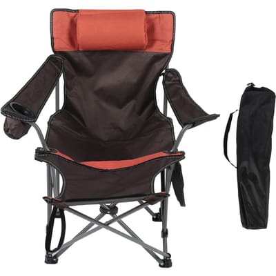 Fauteuil Longue Extérieur avec Oreiller Doux Confortable Respirant Portable Pliable Lounge de Patio Extérieur black