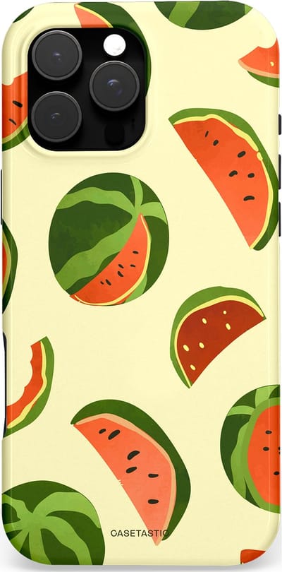 Casetastic Hoesje Geschikt voor Apple iPhone 16 Pro Max Magsafe - Stijlvolle Beschermende Duo-layer Case - Watermeloen Festijn