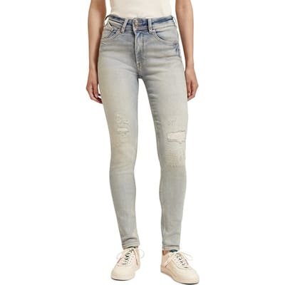 Scotch & Soda Haut Skinny Jeans — Blue Days Maat: W24L30 | Skinny Jeans Outlet | Dames | Ecru
