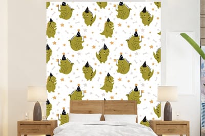 Behang - Fotobehang Design - Jongens - Draak - Kinderen - Breedte 225 cm x hoogte 280 cm