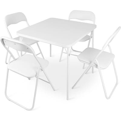 Milton & Oldbrook Klaptafel met 4 Klapstoelen Volos Wit